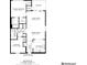 Floor plan layout detailing the bedroom, bathroom, living room, dining room and kitchen at 5801 Oyster Catcher Dr. # 724, North Myrtle Beach, SC 29582