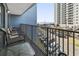 Enjoy ocean views from this balcony, complete with seating for relaxing and taking in the scenery at 5905 S Kings Hwy. # 318B, Myrtle Beach, SC 29575