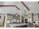 Modern kitchen featuring stainless steel appliances, a large island, and stylish pendant lights at 6892 Belancino Blvd., Myrtle Beach, SC 29572