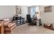 Functional bedroom featuring a desk area, comfortable seating, and ample storage solutions at 706 Gryffindor Dr., Little River, SC 29566