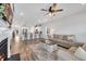 Spacious living room featuring modern open concept to kitchen and dining area at 738 Harrison Mill St., Myrtle Beach, SC 29579