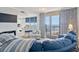 Open-concept living area with ocean views, stylish seating, and a breakfast bar at 8560 Queensway Blvd. # 1206, Myrtle Beach, SC 29572