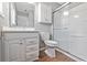 Bright bathroom with a sleek vanity, modern fixtures, and a convenient shower enclosure at 939 Tiffany Ln., North Myrtle Beach, SC 29582