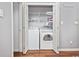 Convenient laundry area with washer and dryer inside closet at 939 Tiffany Ln., North Myrtle Beach, SC 29582
