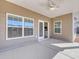 Covered outdoor patio features ceiling fan, great space for entertaining at 1071 Laconic Dr., Myrtle Beach, SC 29588