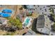 Aerial view of community pool at 1100 Possum Trot Rd. # C202, North Myrtle Beach, SC 29582