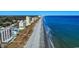 Beautiful aerial view of the beach and the ocean with condos and resorts at 1105 Oxeye St., North Myrtle Beach, SC 29582