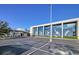 Modern building exterior with blue accents, sport themed decor, and parking at 1105 Oxeye St., North Myrtle Beach, SC 29582