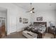 Bedroom featuring a ceiling fan, hardwood floors, and ample natural light at 1201 Ficus Dr., Myrtle Beach, SC 29579