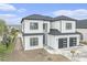 Beautiful new construction home with a large driveway and modern exterior finishes at 1217 Bentcreek Ln., Myrtle Beach, SC 29579