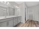 Modern bathroom featuring a double vanity and a separate shower area at 1227 Cypress Shoal Dr., Conway, SC 29526