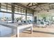 Stylish clubhouse features open-air seating, a pool table, and ample space for community gatherings at 1229 Lady Bird Way, North Myrtle Beach, SC 29582