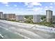 An aerial view of the beach from the water with many people and high rise condos at 141 Hartland Dr. # 5-C, Myrtle Beach, SC 29572