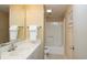 Clean bathroom with a single sink and shower-tub combination at 141 Hartland Dr. # 5-C, Myrtle Beach, SC 29572
