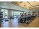 Well-equipped gym featuring multiple treadmills and elliptical machines plus large windows at 141 Hartland Dr. # 5-C, Myrtle Beach, SC 29572