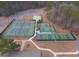 Aerial view of the community tennis courts and recreational areas for outdoor enjoyment at 148 Splendor Circle, Murrells Inlet, SC 29576