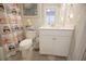 Bathroom with an owl-themed shower curtain and a white vanity at 148 Splendor Circle, Murrells Inlet, SC 29576