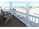 Inviting front porch with rocking chairs overlooking a quiet street with views of the community at 225-B Dogwood Dr. N, Murrells Inlet, SC 29576