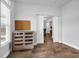 Neutral office space with sliding barn doors, hardwood floors and natural lighting at 2418 Goldfinch Dr., Myrtle Beach, SC 29577