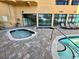 Outdoor pools and hot tubs with brick paver decking offer many places to relax at this resort at 2710 N Ocean Blvd. # 1038, Myrtle Beach, SC 29577