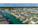 Aerial view of waterfront homes along the canal, showcasing the coastal community at 321 52Nd Ave. N, North Myrtle Beach, SC 29582