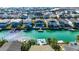 A beautiful aerial view capturing waterfront homes with boat docks on a serene canal at 321 52Nd Ave. N, North Myrtle Beach, SC 29582