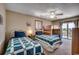 Bedroom with two twin beds, a bunk bed, and a balcony access at 321 52Nd Ave. N, North Myrtle Beach, SC 29582