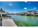 Scenic view of waterfront homes with private docks along the serene canal at 321 52Nd Ave. N, North Myrtle Beach, SC 29582