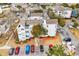 Aerial view of the condominium building and parking lot at 351 Lake Arrowhead Rd. # 12-347, Myrtle Beach, SC 29572