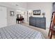 Cozy bedroom featuring vaulted ceilings, a dresser, and a comfortable atmosphere at 351 Lake Arrowhead Rd. # 12-347, Myrtle Beach, SC 29572