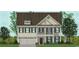 Charming two-story home with a covered front porch and lush landscaping, showcasing classic architectural details at 4008 Bucolic Loop, Myrtle Beach, SC 29588
