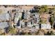 Aerial view shows the building layout, including community parking, and mature landscaping at 404 71St Ave. N # 709, Myrtle Beach, SC 29572