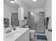 Clean bathroom featuring a vanity with a sink and shower, designed for comfort and convenience at 4291 Parkway Ln. # 4291, Little River, SC 29566