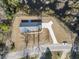 Overhead shot highlighting the layout of the property, featuring the home, driveway, and landscaping at 4344 Jones Rd., Myrtle Beach, SC 29588