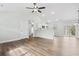 Open-concept living space with vaulted ceiling connects kitchen, dining, and living areas at 4344 Jones Rd., Myrtle Beach, SC 29588