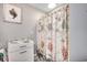 Coastal-themed bathroom featuring a decorative shower curtain with sea life motifs at 451 Holly View Ln., Loris, SC 29569