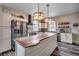 Contemporary kitchen featuring stainless steel appliances, a large island, and modern countertops at 451 Holly View Ln., Loris, SC 29569