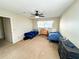 Bedroom features carpet, a ceiling fan, and bright windows offering ample natural light at 488 Greenview Dr. # 1, Johnsonville, SC 29555