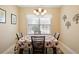 Bright dining room with natural light, a sunflower tablecloth, and decorative wall art at 545 Tourmaline Dr., Little River, SC 29566