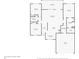 A blueprint of the house plan with the dimensions of each room on the floor of the home at 545 Tourmaline Dr., Little River, SC 29566