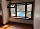 Dining room featuring hanging light fixture and window with views of backyard pool at 5704 Woodside Ave., Myrtle Beach, SC 29577