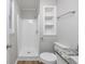 Bathroom with shower, toilet, and vanity with granite countertop at 602 Luttie Rd., Myrtle Beach, SC 29588