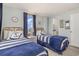 Comfortable bedroom with nautical decor and two twin beds at 6200 N Ocean Blvd. # 501, North Myrtle Beach, SC 29582