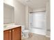 Bathroom featuring a vanity, toilet, and tub with shower at 675 Pistoia Ln. # 675, Myrtle Beach, SC 29579