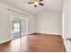 Bright bedroom with a ceiling fan and sliding glass doors leading to an outdoor area at 675 Pistoia Ln. # 675, Myrtle Beach, SC 29579