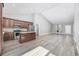 Open floorplan with kitchen, living room and dining area with recessed lights and lots of light at 108 Silver Peak Dr., Conway, SC 29526