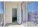 The outside patio area features a sliding glass door leading to the interior at 1294 River Oaks Dr. # 6E, Myrtle Beach, SC 29579