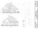 Detailed exterior elevation showcasing the front and rear views of a home, with precise architectural specifications at 135 Low Country Loop, Murrells Inlet, SC 29576
