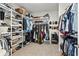 Spacious walk-in closet with ample shelving and hanging storage for clothes and accessories at 136 Starlit Way, Myrtle Beach, SC 29579