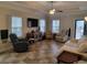 Inviting living room featuring a ceiling fan and comfortable seating at 1501 Ferney Dr., Conway, SC 29526
